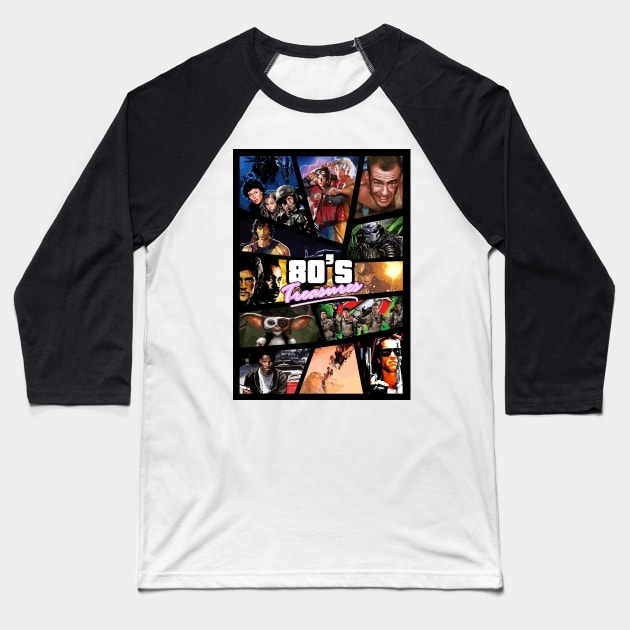 Eighties Movies the best collections Baseball T-Shirt by PGasbarroneArt